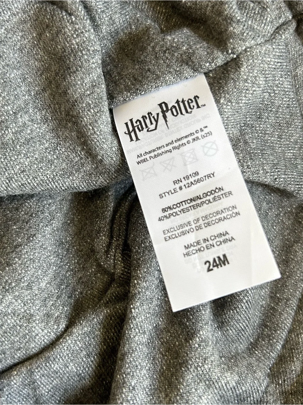 Harry Potter French Terry Short Overalls, T-Shirt, Hat Set 24m